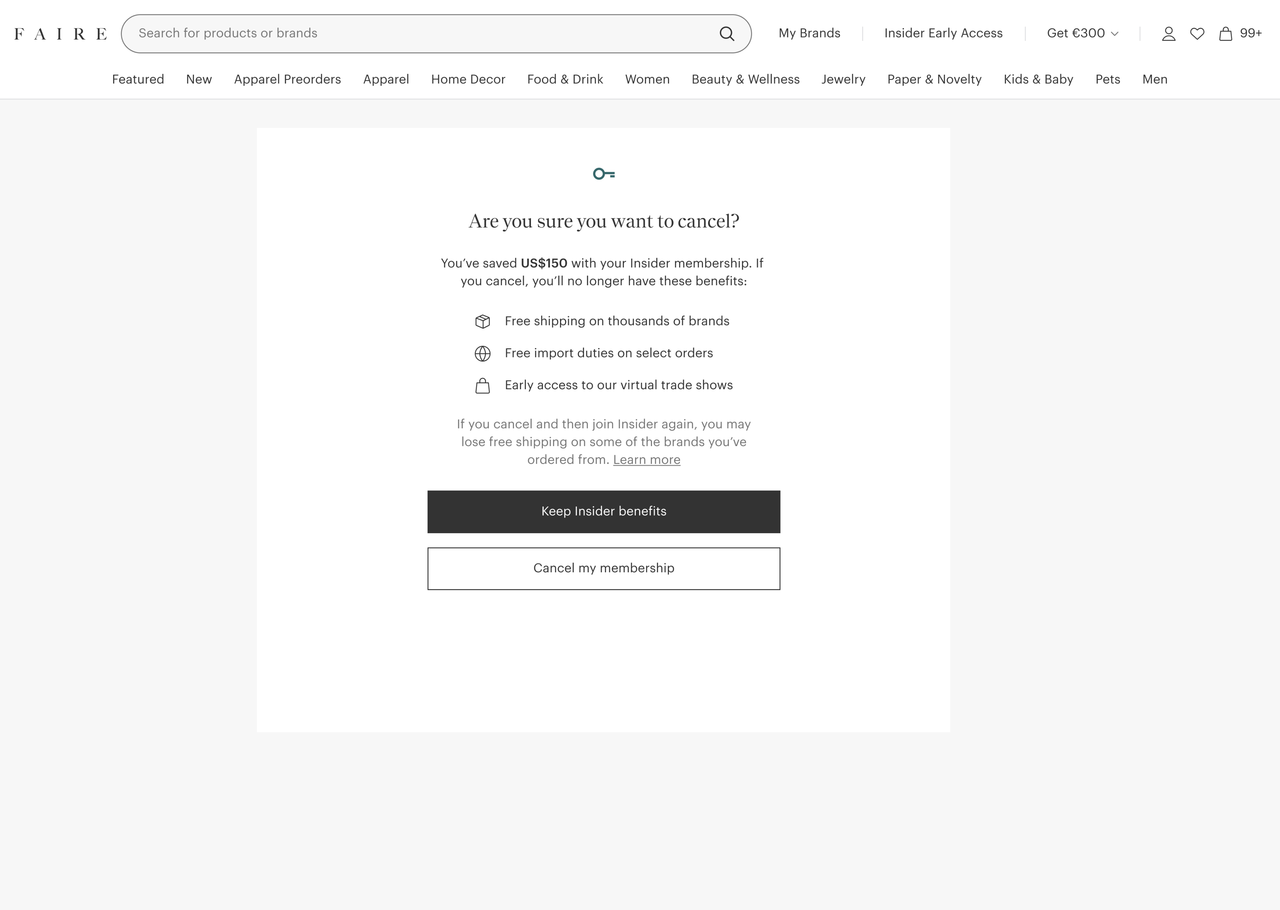 Old benefits screen